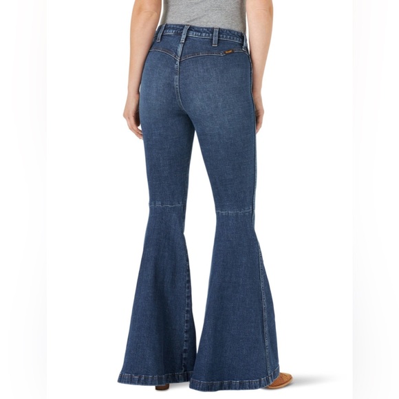 WRANGLER WOMEN'S RETRO MEDIUM WASH HIGH RISE FLARE JEANS 11MPFJW Size 30x34 - Picture 7 of 16